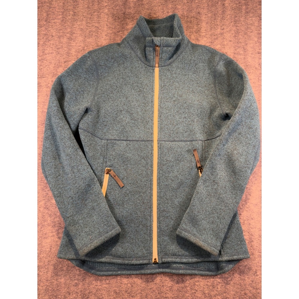 Stia Womens Fleece Medium Full Zip Blue Jacket Sweatshirt Ski Layer